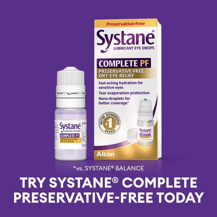 Systane Complete Preservative-Free Dry Eye Lubricant Drops - 10mL