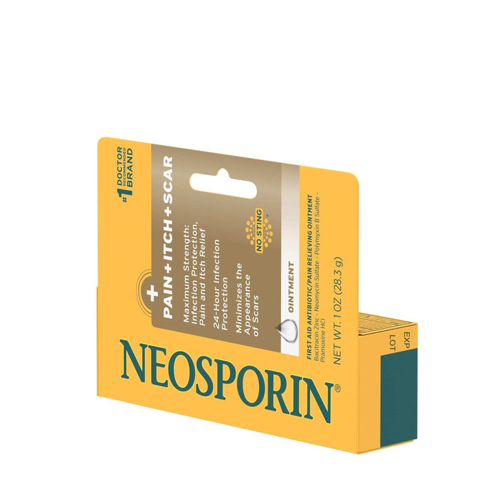 Neosporin + Pain + Itch + Scar First Aid Antibiotic Ointment - 1 Oz - Elvoros
