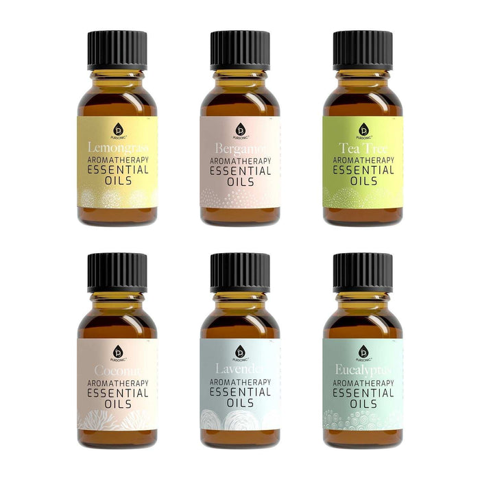 Pursonic 100% Pure Essential Oil Blends & Aromatherapy Oils Set - 6 Varieties