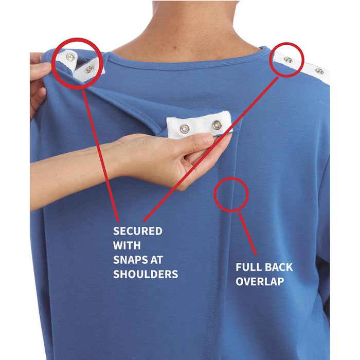 Silverts Men's Adaptive Open Back Polo Shirt with Long Sleeves