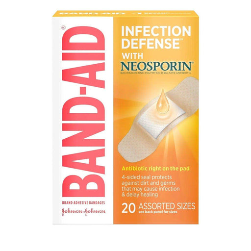Band-Aid Plus Neosporin Bandages Assorted Sizes 20 Each - Elvoros