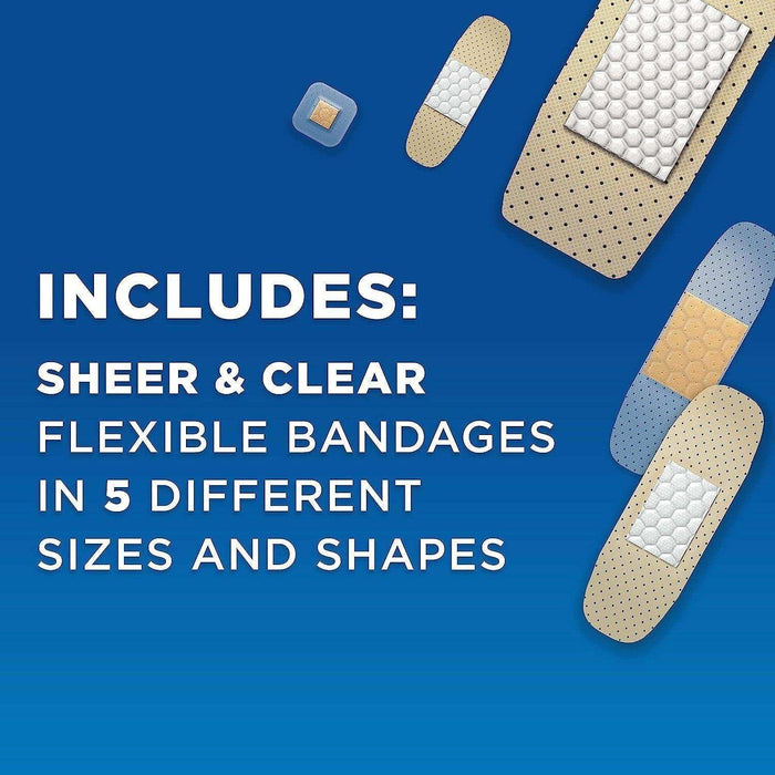 Band-Aid Sheer Variety Pack Assorted - 280 ct. - Elvoros