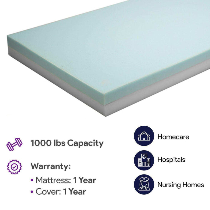 ProHeal Bariatric Foam Hospital Bed For Bed Sore Prevention - Elvoros