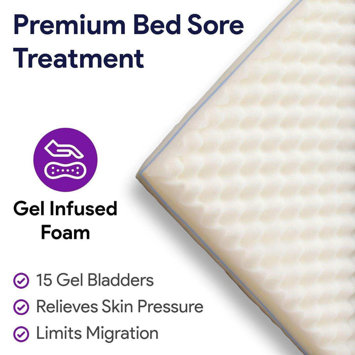 ProHeal Bariatric Hospital Bed Gel Topper - Bed Sore Prevention - Elvoros