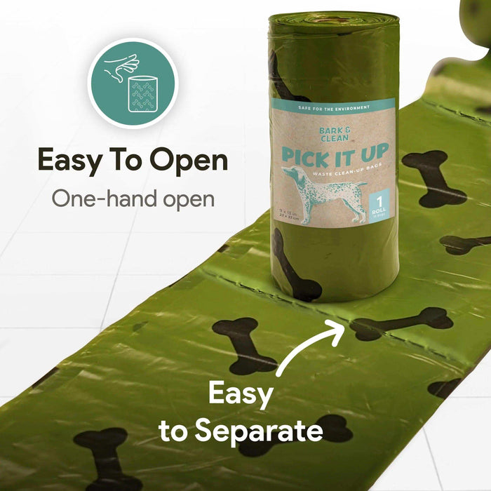 Bark & Clean Biodegradable Dog Poop Bags - Elvoros