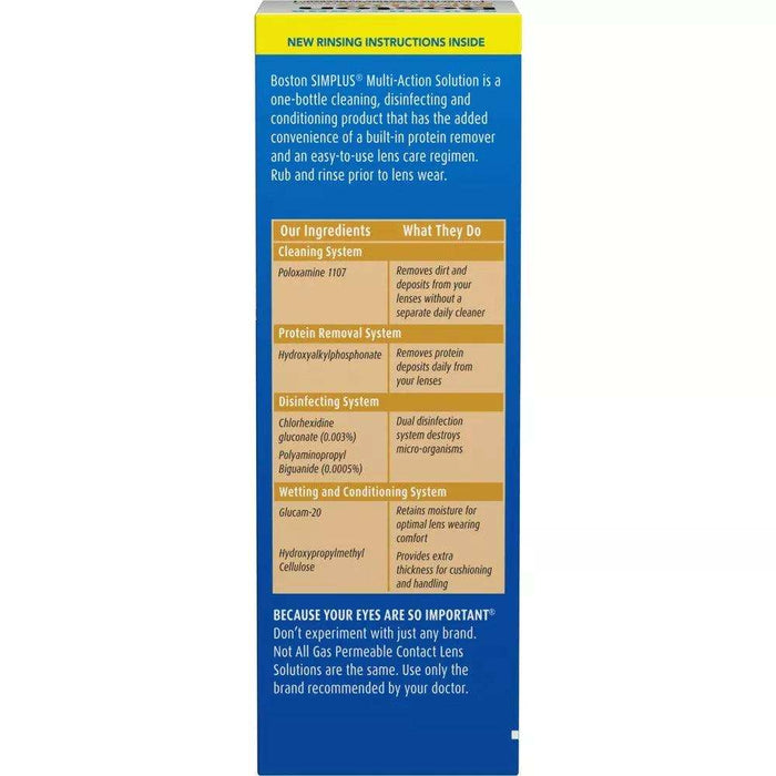 Bausch & Lomb Boston Simplus Multipurpose Contact Lens Solution - 3.5 fl oz - Elvoros