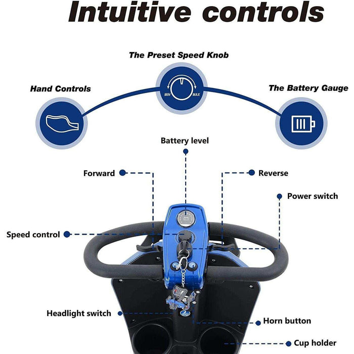 Metro Mobility Patriot Series 4-Wheel Travel Mobility Scooter - Elvoros