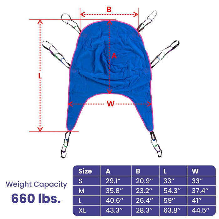Medacure Bariatric Universal Divided Leg Patient Lift U Sling - Elvoros
