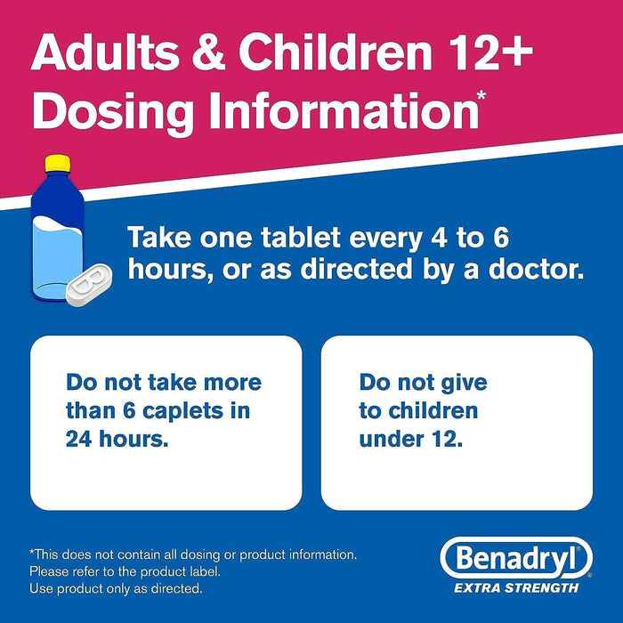Benadryl Extra Strength Allergy Tablet, 24 ct. - Elvoros