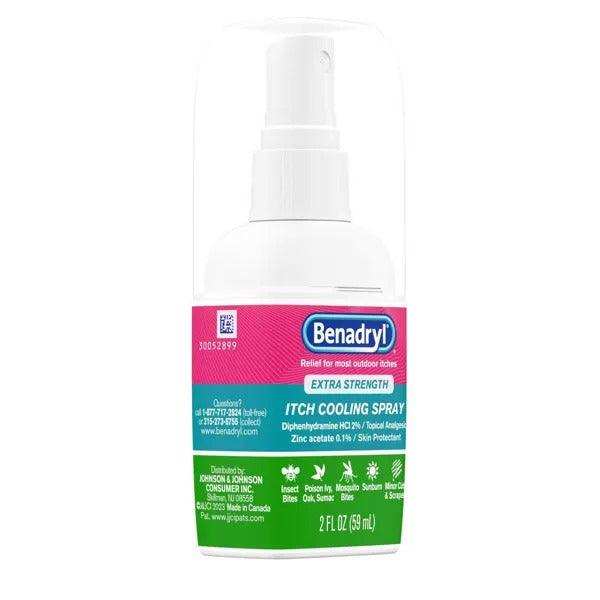 Benadryl Extra Strength Itch Cooling Spray for Skin Itch & Rash Relief Travel Size - 2 fl oz - Elvoros
