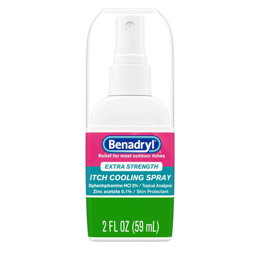 Benadryl Extra Strength Itch Cooling Spray for Skin Itch & Rash Relief Travel Size - 2 fl oz - Elvoros