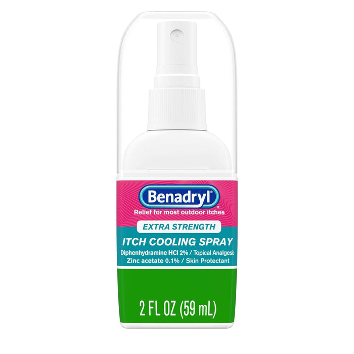 Benadryl Extra Strength Itch Cooling Spray for Skin Itch & Rash Relief Travel Size - 2 fl oz - Elvoros