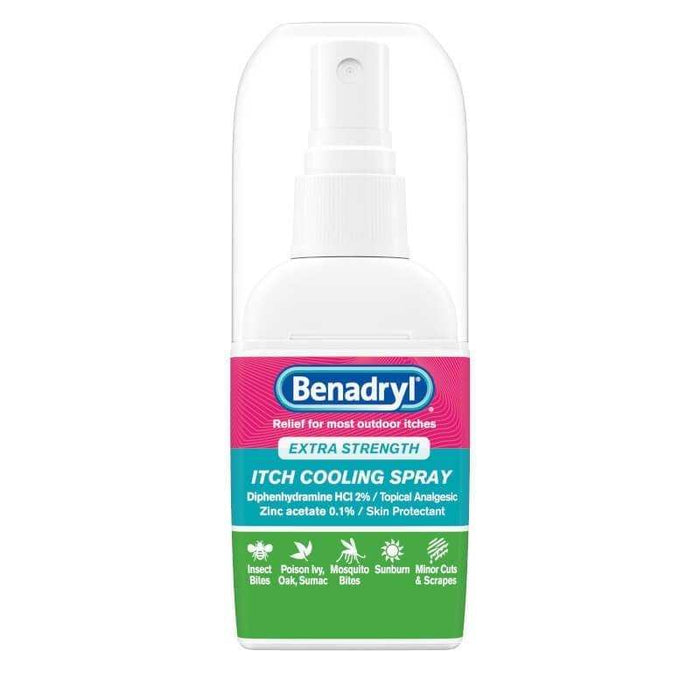Benadryl Itch Relief Cooling Spray Extra Strength 2oz - Elvoros