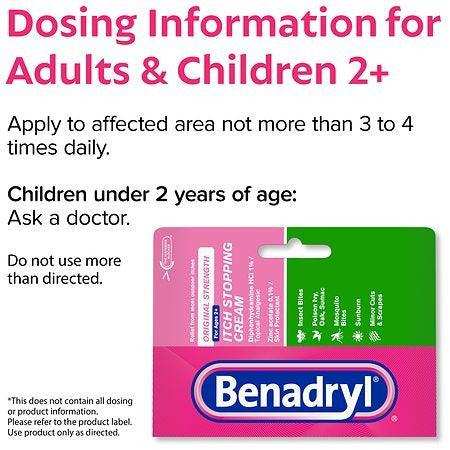 Benadryl Original Strength Itch Stopping Cream for Skin Relief - 1 oz - Elvoros