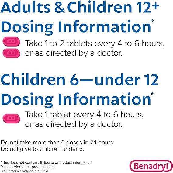 Benadryl Ultratabs Antihistamine Allergy Relief Tablets 25mg - 48ct - Elvoros