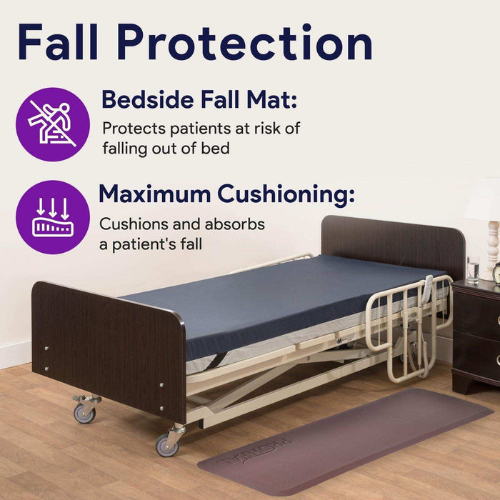 ProHeal Beveled Fall Mat For Fall Prevention For Seniors - Elvoros