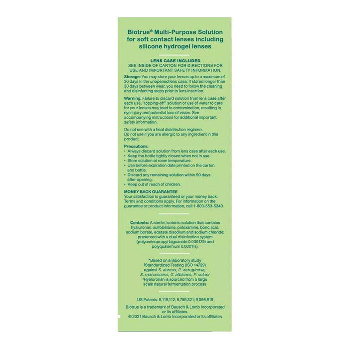 Biotrue Contact Lens Solution = 2 Pack 10oz Each - Elvoros