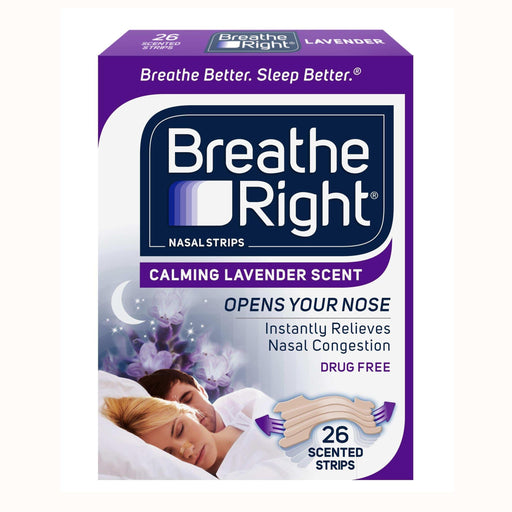 Breathe Right Calming Lavender Scented Nasal Strips - Elvoros