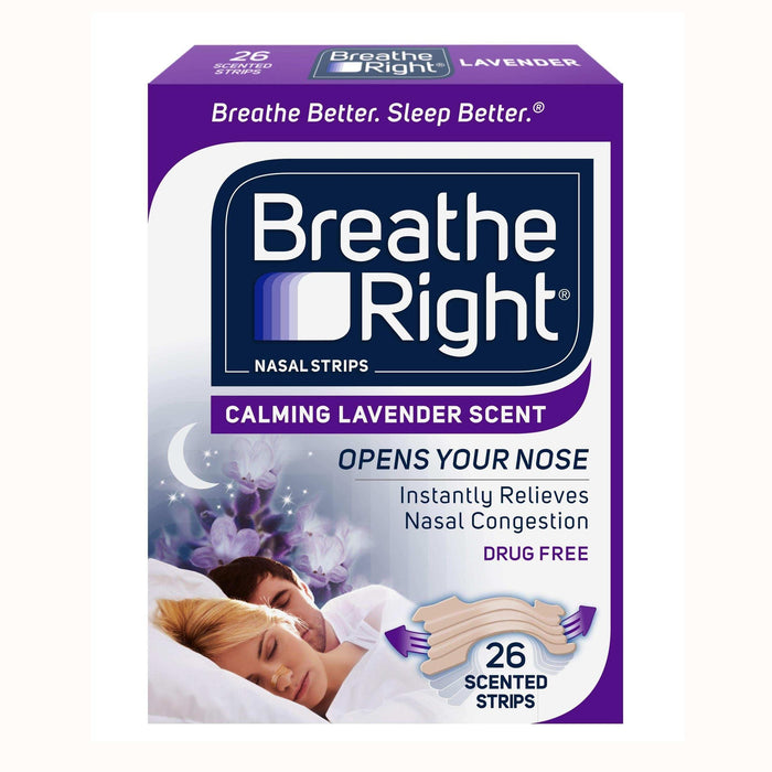 Breathe Right Calming Lavender Scented Nasal Strips - Elvoros