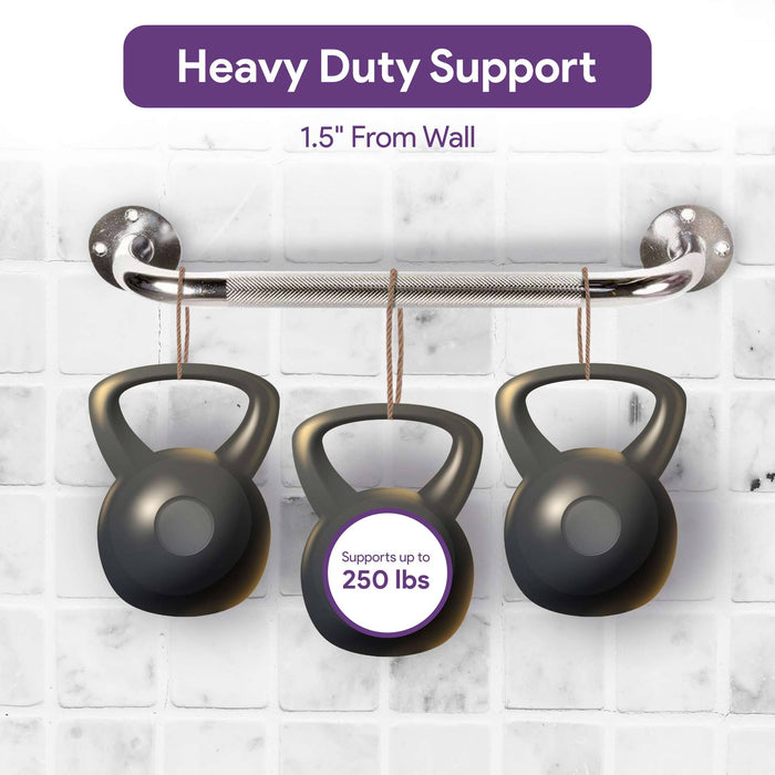 Drive Medical Chrome Knurled Grab Bar shophomemed