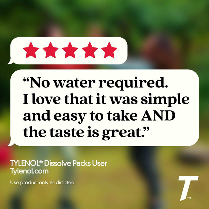 Tylenol Extra Strength Acetaminophen Dissolve Pack Berry - 12 Packets - Elvoros