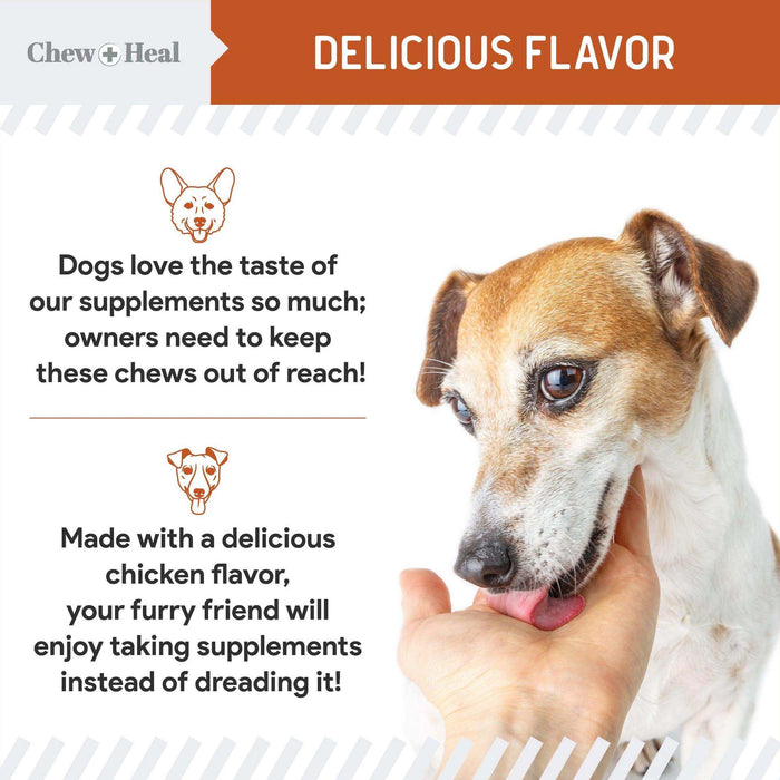 Chew + Heal Dogs Anxiety & Stress Calming Soft Chews - Elvoros