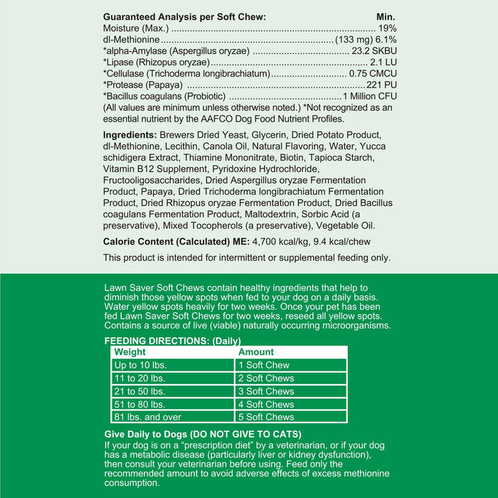 Chew + Heal Grass Saver Chews For Dogs - Elvoros