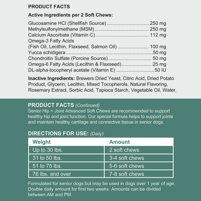 Chew + Heal Senior Hip And Joint Supplement For Dogs - Elvoros