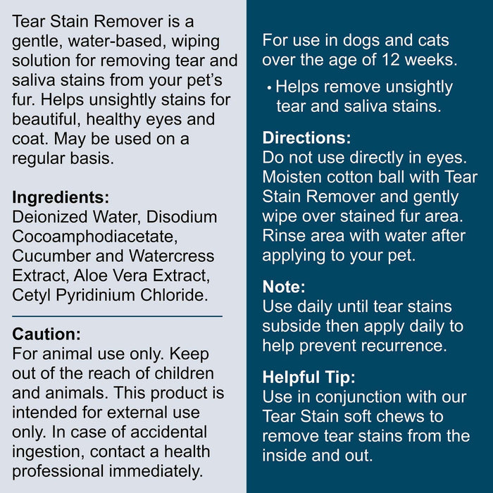 Chew + Heal Tear Stain Remover for Dogs & Cats - Elvoros