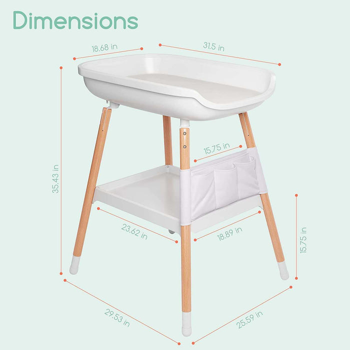 Children of Design Deluxe Diaper Changing Table with Pad - Elvoros