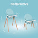 Children of Design Deluxe High Chair - Blue - Elvoros