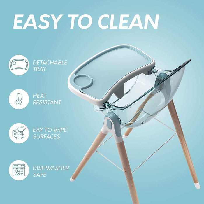 Children of Design Deluxe High Chair - Blue - Elvoros