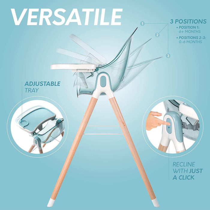 Children of Design Deluxe High Chair - Blue - Elvoros