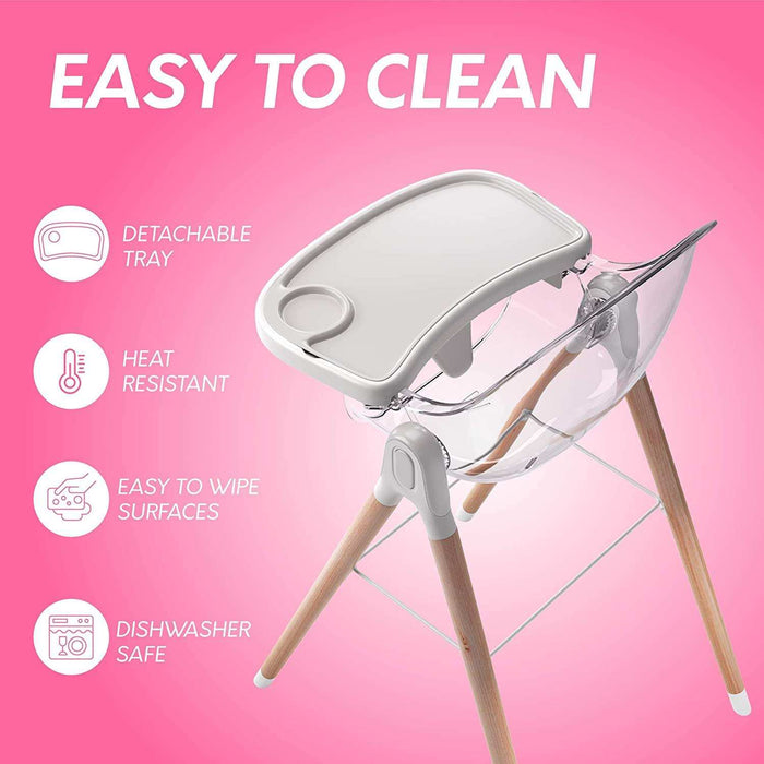 Children of Design Deluxe High Chair - Grey - Elvoros