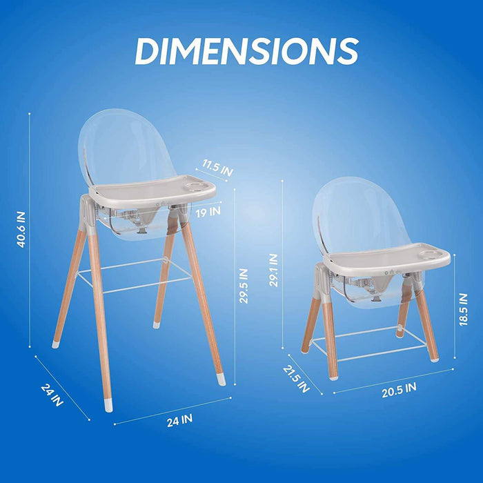 Children of Design Deluxe High Chair - Grey - Elvoros