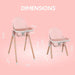 Children of Design Deluxe High Chair - Pink - Elvoros