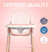 Children of Design Deluxe High Chair - Pink - Elvoros