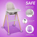 Children of Design Deluxe High Chair with Cushion - Grey - Elvoros
