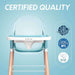 Children Of Design Non-Reclinable Classic Wooden High Chair - Blue - Elvoros