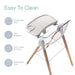 Children Of Design Non-Reclinable Classic Wooden High Chair - Clear - Elvoros