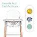 Children Of Design Non-Reclinable Classic Wooden High Chair - Clear - Elvoros
