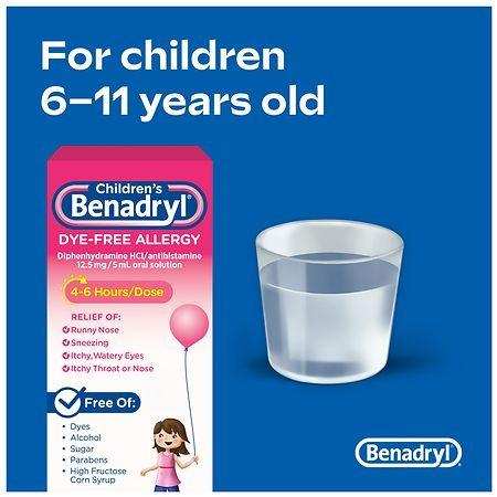 Children's Benadryl Dye-Free Allergy Relief Liquid Bubble Gum - 4 fl oz - Elvoros