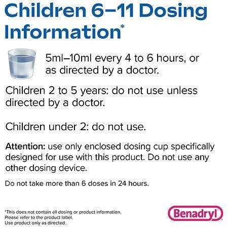 Children's Benadryl Dye-Free Allergy Relief Liquid Bubble Gum - 4 fl oz - Elvoros