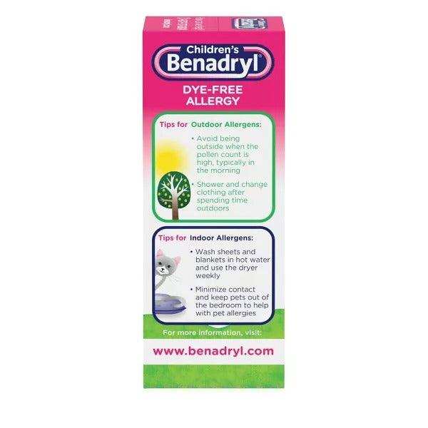 Children's Benadryl Dye-Free Allergy Relief Liquid Bubble Gum - 4 fl oz - Elvoros