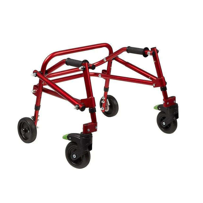 Circle Specialty Klip Kids 4 Wheeled Walker Red - XS - Elvoros