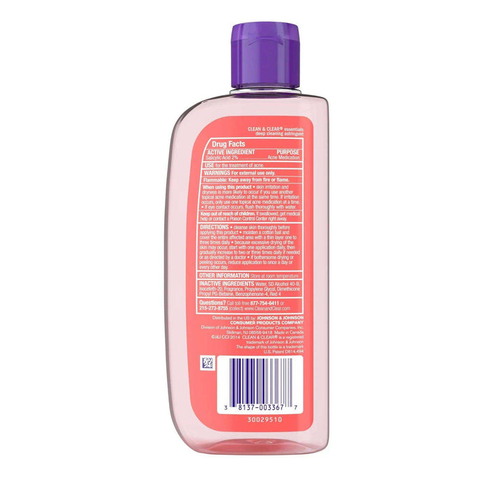 Clean & Clear Essentials Oil-Free Deep Cleaning Astringent, 8 fl. oz - Elvoros