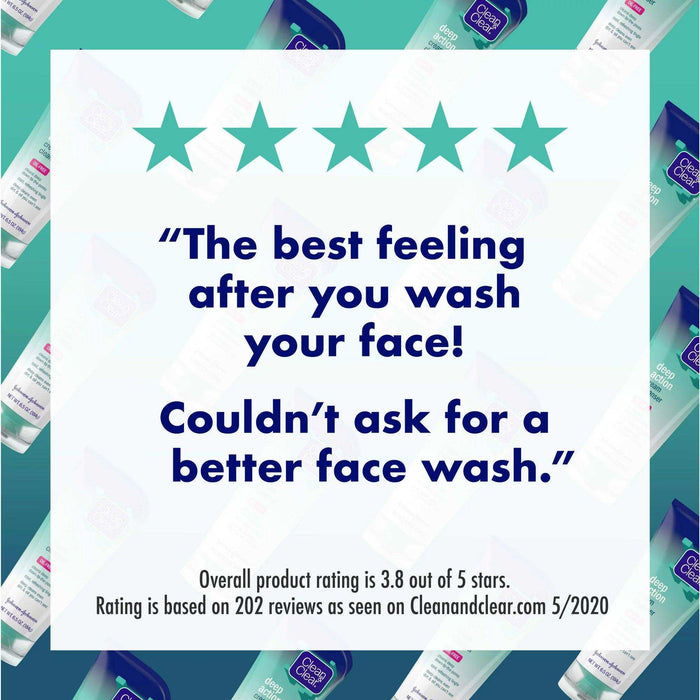 Clean & Clear Oil-Free Deep Action Cream Cleanser - 6.5 oz - Elvoros