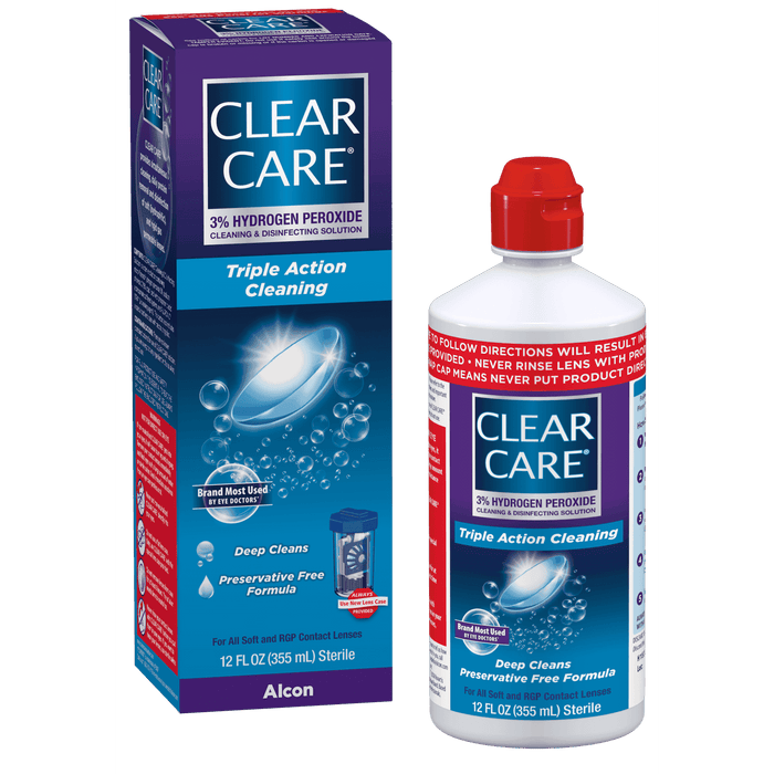Clear Care Plus HydraGlyde Cleaning and Disinfecting Solution - 12 oz - Elvoros