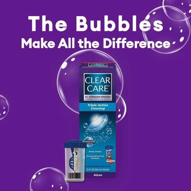 Clear Care Plus HydraGlyde Cleaning and Disinfecting Solution - 12 oz - Elvoros