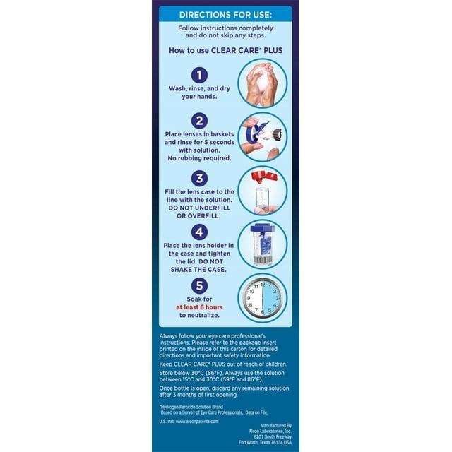 Clear Care Plus HydraGlyde Cleaning and Disinfecting Solution - 12 oz - Elvoros